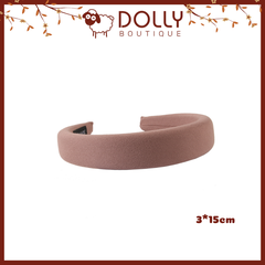 Cài, Băng Đô Tóc Bản Lớn 3cm Chất Liệu Vải Thô Phong Cách Vintage