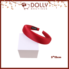 Cài, Băng Đô Tóc Bản Lớn 3cm Chất Liệu Vải Lụa Tết Cổ Truyền Tone Đỏ