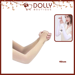 Găng Tay Chống Nắng  Chống UV Xỏ Ngón Thun Lạnh Co Giãn 4 Chiều