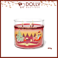 Nến Thơm 3 Bấc Bath & Body Works Bright Christmas Morning 3-Wick Candle 411g
