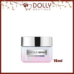 Kem Dưỡng Ẩm Mini Sáng Da Ban Đêm Loreal Paris Glycolic-Bright Glowing Cream Night - 15ml NK