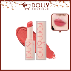 Son Thỏi Lì Romand Zero Matte Lipstick 08 Adorable 3g (Hồng San Hô)