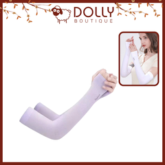 Găng Tay Chống Nắng  Chống UV Xỏ Ngón Thun Lạnh Co Giãn 4 Chiều