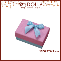 Hộp Quà Nhỏ Nắp Hồng Nơ Xanh Size Nhỏ 10*6.5*4.5 cm