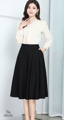 Váy công sở BIG SIZE dáng dài D1065- 2 Túi - 03126