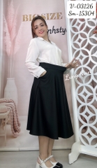 Váy công sở BIG SIZE dáng dài D1065- 2 Túi - 03126