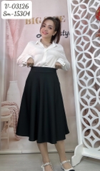 Váy công sở BIG SIZE dáng dài D1065- 2 Túi - 03126