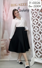 Váy công sở BIG SIZE dáng dài D1065- 2 Túi - 03126