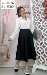 Váy công sở BIG SIZE dáng dài D1065- 2 Túi - 03126