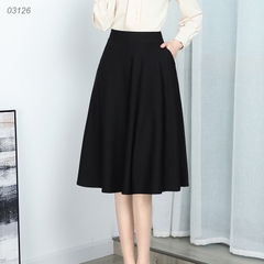 Váy công sở BIG SIZE dáng dài D1065- 2 Túi - 03126