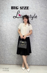 Váy công sở BIG SIZE dáng dài D1065- 2 Túi - 03126