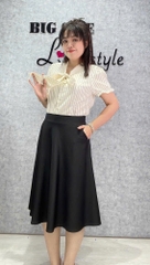 Váy công sở BIG SIZE dáng dài D1065- 2 Túi - 03126