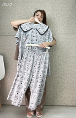 18152 Bộ lửng SL cổ sen Tho- tim -00387- XÁM - 6588