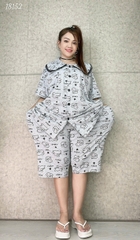 18152 Bộ lửng SL cổ sen Tho- tim -00387- XÁM - 6588