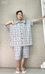 18152 Bộ lửng SL cổ sen Tho- tim -00387- XÁM - 6588