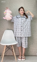 18152 Bộ lửng SL cổ sen Tho- tim -00387- XÁM - 6588