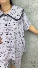 18152 Bộ lửng SL cổ sen Tho- tim -00387- TÍM - 6588