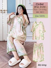 Bộ lửng BIGSIZE QCCC SL.Trung Hoa Lá trẻ trung, sang trọng - 18211- HỒNG