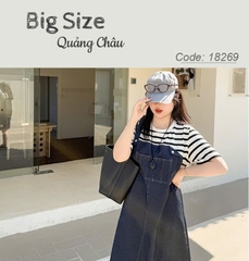 NEW.10-  18269 Đầm yếm 1b 00536 tay sọc