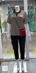Áo Polo Tshirt BIGSIZE logo G- kẻ Sọc To - 17132
