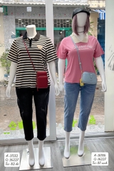 Áo Polo Tshirt BIGSIZE logo G- kẻ Sọc To - 17132