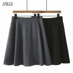 Quần váy BIGSIZE Quảng Châu dáng xòe sau lưng thun, bên hông có khóa kéo - 17853 XÁM