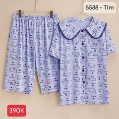18152 Bộ lửng SL cổ sen Tho- tim -00387- TÍM - 6588