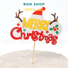 Topper Giấy Noel Merry Christmas