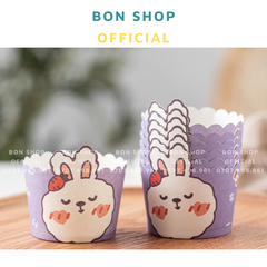 Ly Giấy Đựng Cupcake Hoạt Hình 3D SET 50C