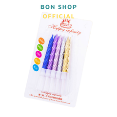 Nến Nhũ Xoắn Loại Ngắn SET 10C