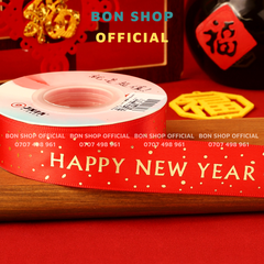 Ruy băng chữ Happy New Year