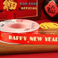 Ruy băng chữ Happy New Year