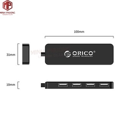 Bộ Chia USB Hub 4 Cổng USB 2.0 ORICO FL01-BK