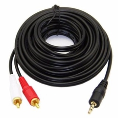 Dây Loa 1 Đầu 3.5 Ra 2 AV Dài 1.5m (Đen)