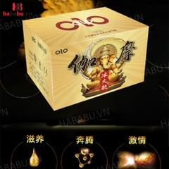 Bao cao su Olo Gama Voi Vàng Gân Bi hộp 10 chiếc chính hãng