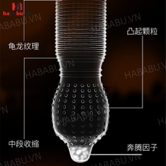 Bao cao su Olo Gama Voi Vàng Gân Bi hộp 10 chiếc chính hãng