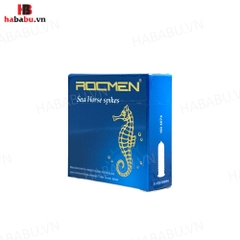 Bao cao su Rocmen Sea Horse Spikes hộp 3 chiếc tăng khoái cảm chính hãng