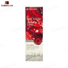 Sữa rửa mặt 3W Clinic Rose Water Cleansing Foam 100ml chính hãng