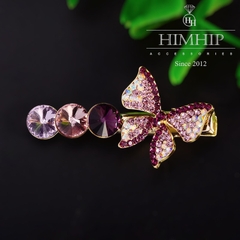 Kẹp Mái Hình Nơ Đính Đá Đáng Yêu 0.7*4.7cm