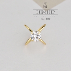 Cài Khăn Hợp Kim Cao Cấp Đính Đá Phale Trắng 1,8*1,8 cm