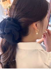 Dây Cột Tóc Scrunchies Vải Voan Thanh Lịch