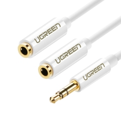 Cáp Audio 3.5 1 ra 2 chính hãng Ugreen 10739