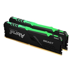 Ram Kingston FURY Beast RGB 16GB (2x8GB) DDR4 3200MHz (KF432C16BBAK2/16)