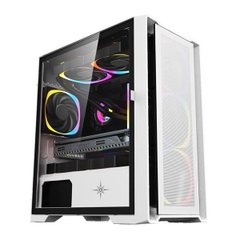 Vỏ case Kenoo esport M500 -3F - Màu Trắng MATX (3 Fan RGB)