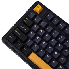 Bàn phím cơ Aula 3 MODE F75 Đen + Xanh đậm + Cam Grey Wood V3 switch (Bluetooth/Wireless/ LED RGB)