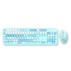 Bộ bàn phím chuột không dây Aula AC306 Xanh