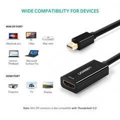 Cáp chuyển đổi Mini Displayport to HDMI hỗ trợ 4Kx2K chính hãng Ugreen 40360