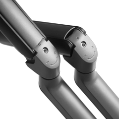 Giá treo màn hình HyperWork T6 Pro Dual 2025-GRY (2 màn hình/ 22inch - 32inch/ Xám đen/ Gắn bàn)