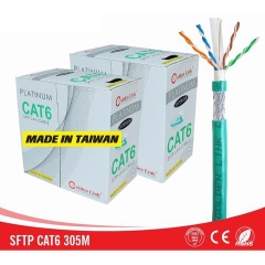 Cáp mạng Golden Link SFTP Cat 6E Chống nhiễu (Màu Xanh lá) TW1104-1 cuộn 305m