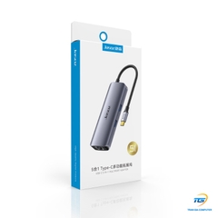 HUB chuyển đổi USB-C sang Lan RJ45 gigabit + 3x USB 3.0 + PD JASOZ T-H110